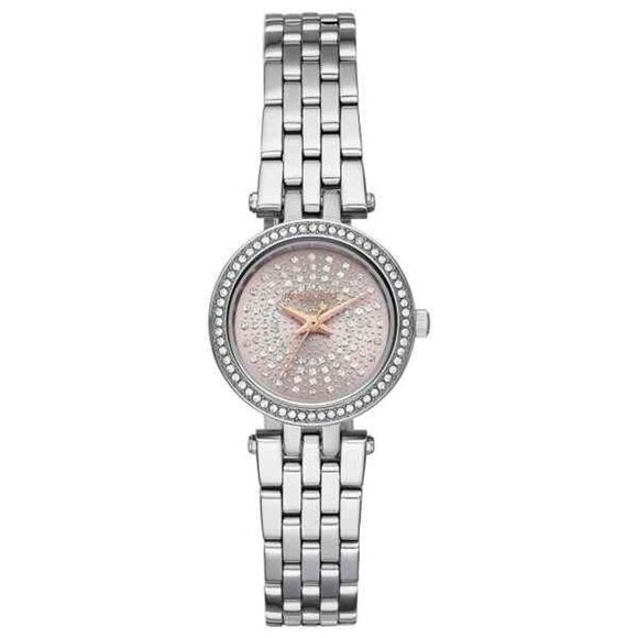MICHAEL Michael Kors Silver and Pink Crystal-Embellished WristWatch - Picture 1 of 4